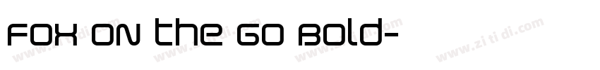 Fox on the Go Bold字体转换
